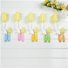 海绵奶瓶刷+奶嘴刷+洗杯刷360度旋转5色可选