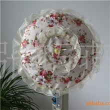 批发供应蕾丝布艺金百合粉花紫花风扇罩