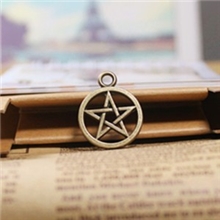 diy饰品配件21MM围边合金五角星古青铜合金