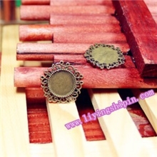 DIY饰品配件材料厂家批发23MM合金底托内入14MM底座古青铜配件