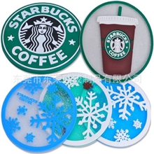 中国风杯垫餐桌隔热垫硅胶吧垫杯垫PVC软胶杯垫星巴克杯垫