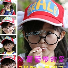 阿拉蕾哈利波特儿童潮款正圆形眼镜眼镜框架装饰镜热卖萌亲子款