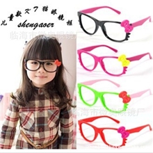 hellokitty儿童眼镜框猫咪眼镜架kt蝴蝶结眼镜带片太阳镜