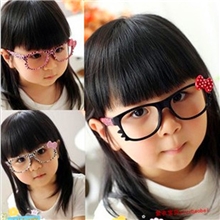 hellokitty儿童豹纹包花卖萌可爱框架眼镜儿童蝴蝶结眼镜框