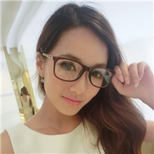 一件代发批发皮质金属链条编织眼镜框近视女款超轻眼镜架潮平光镜