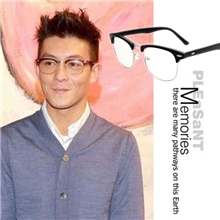 复古黑框眼镜框陈冠希板材金属银边平光眼镜半框明星款眼镜架