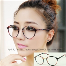 B-066韩国2012vintage复古阿拉蕾款圆形框金属平光眼镜男女平光镜