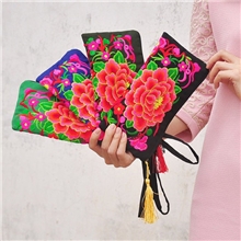 新款绣花民族包批发大号小包手拿包零钱包手机包混批2379-91106