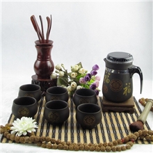 紫砂礼品套装陶艺功夫茶具飘逸杯茶壶潮州茶盘特价陶瓷