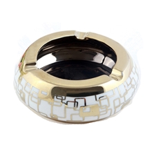 陶瓷圆形镀金欧式批发个性几何图形烟碟6寸烟灰缸爆款