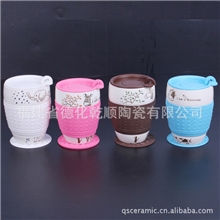 创意杯子马克杯带盖隔热陶瓷杯子爱情礼物杯子广告杯子