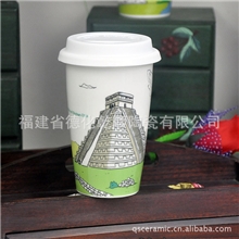 金字塔经典风景星巴克杯子随行陶瓷杯喝水咖啡图案定做杯子