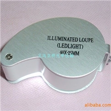 40x25金属带灯珠宝放大镜LED灯MG21011高档高倍放大镜