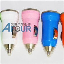 厂家直销迷你头车载充电器头车载充电器彩色子弹头