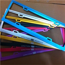 镁合金车牌架新交规车牌架4S店订制电话号码氧化丝印