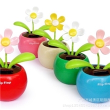 【厂家直销】批发供应新款环保太阳能苹果花汽车香水座饰品摆件