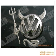 小魔鬼3D彩贴个性车标通用车标趣味立体车贴