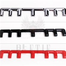 MTM黑红银三色3D立体车标汽车车标标牌装饰车标现代车标定制