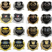 金属电镀车贴A柱侧标大众本田现代丰田麦穗侧标各种车型侧标