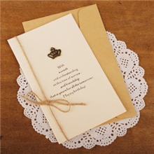 贺卡批发zakka复古金属饰物diy卡片生日节日贺卡手工贺卡信封