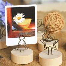 沐光复古ZAKKA风圆形田园创意原木铁艺便签夹子留言夹-9款