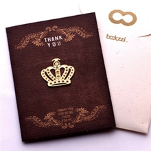 王者之气-金皇冠款bookzzicard|18k镀金属创意书签