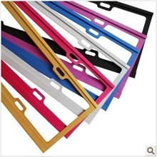 新交规车牌架镁合金牌照框双轨道车牌框带彩盒加两元