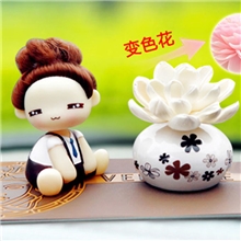 专业厂家低价！香薰花陶瓷高档新款汽车香水车载香水座香水瓶