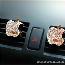 新款对装高档镀金苹果风口电镀苹果风口香水车载精油香水风口