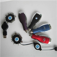 高档车标车充4S专供多功能车载充电器万能6合1苹果带车标USB