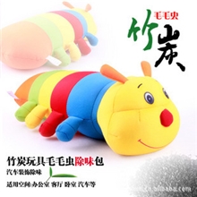 汽车除味空气净化竹炭包汽车装饰汽车摆件环保去味毛毛虫竹炭包