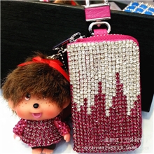 爆款蒙奇奇钥匙包时尚水晶汽车钥匙包宝马奔驰奥迪