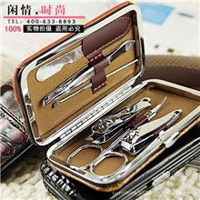 0038皮盒六件套696C美容套装,化妆用具礼品套装,美甲化妆工具