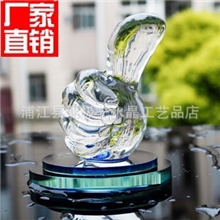 厂家直销特价汽车水晶香水瓶水晶球香水座精美水晶卡通大拇指