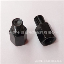 摩托车配件摩托车后视镜黑色转换螺丝10转10正丝\反丝