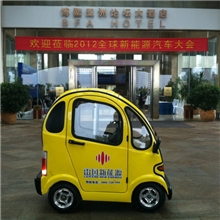 电动汽车电动车展览全球新能源汽车大会展出产品雷风得康代步车