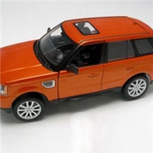路虎揽运动版橙色RANGEROVERSPORT汽车模型合金汽车模型