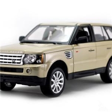 布拉格1:18路虎揽胜运动版SUV越野车金色合金汽车模型