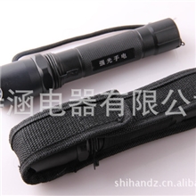 厂家直销强光手电布套黑色尼龙18650手电套可来样定做