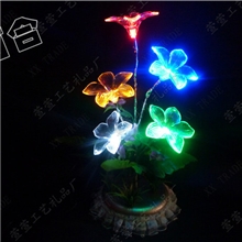 闪光树厂家直销五彩百合花小夜灯/彩灯景观树小夜灯/闪光树盆景树
