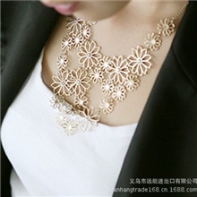 韩版饰品批发山茶花朵项链贵气烂漫花朵项链厂家直销厂家