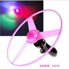 07，三灯发光飞碟，UFO，儿童玩具，飞盘，拉线发光飞碟厂家批发