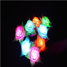带枝叶仿真玫瑰花小夜灯批发地摊情人节礼品玫瑰花带杆玫瑰花批发