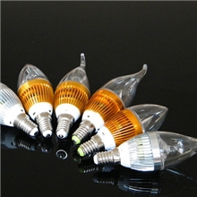 方圆美LED3w小球泡大功率足WLED蜡烛灯E14E27灯厂家直销