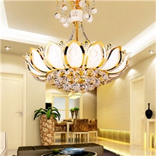 中山水晶灯厂家批发水晶吊灯客厅吊灯酒店吊灯莲花吊灯