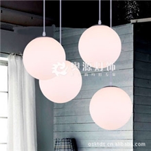 单头白色圆球玻璃球形吊灯餐厅过道阳台门厅酒吧台灯具批发