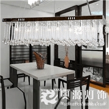 灯具餐厅水晶灯饭厅灯餐厅水晶吊灯长方后现代吊灯餐厅简约水滴