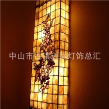 供应32寸长方形贝壳壁灯蒂芙尼壁灯长形欧式壁灯田园贝壳壁灯