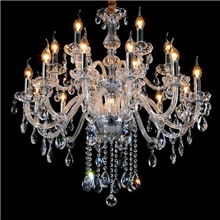时尚现代透明双层欧式水晶灯Q12+6客厅家居水晶吊灯装饰灯批发