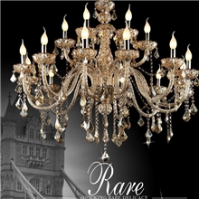 古镇厂家供应现代欧式灯干邑色豪华酒店水晶灯客厅吊灯带光源